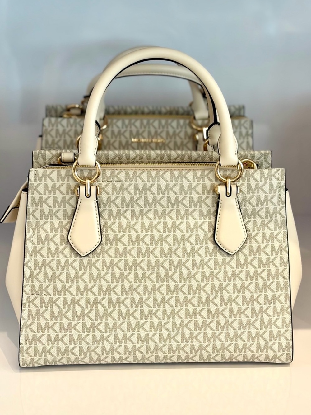 MICHAEL KORS Marilyn Md Embellished Signature Logo Satchel Crossbody - Picture 3 of 10